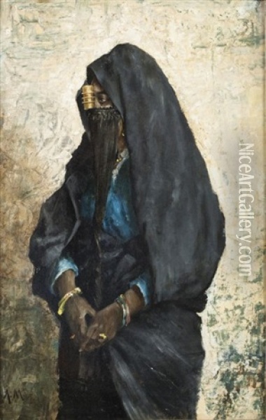 Femme D'arabie Oil Painting - Leopold Alphons Mielich