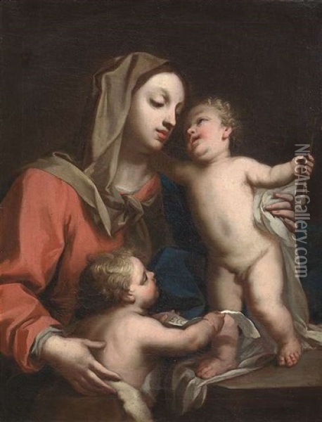 Maria Mit Dem Johannes Und Dem Jesusknaben Oil Painting - Jacopo Amigoni