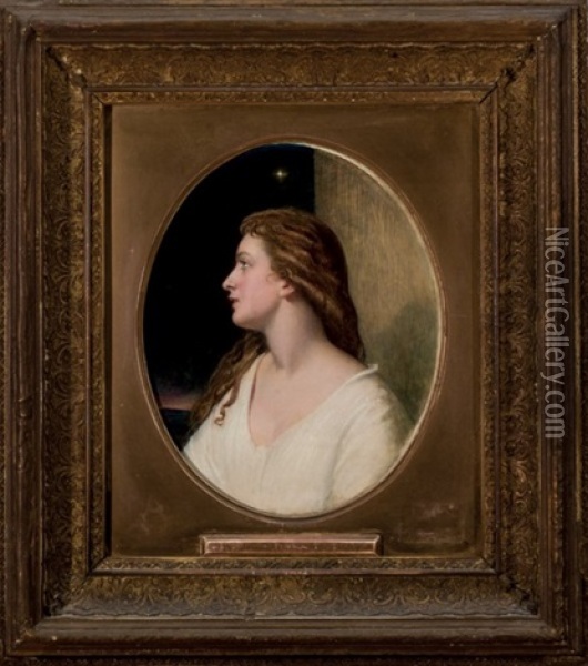 Dama De Perfil Oil Painting - William Edward Frost