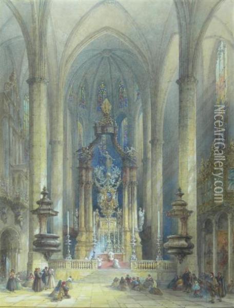 Toledo Cathedral Oil Painting - Samuel Read
