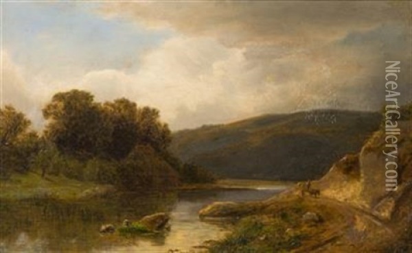 The Valley Of The Wurm River In Wurttemberg Oil Painting - Wilhelm Klein