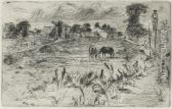 Landscape With The Horse Oil Painting - James Abbott McNeill Whistler