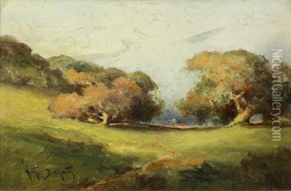 Sunny Meadows Oil Painting - Arthur Beckwith