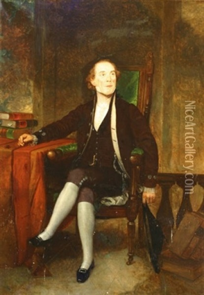 Portrait Of Harriet Douglas (+ Portrait Of William Douglas; Pair) Oil Painting - Charles Wesley Jarvis