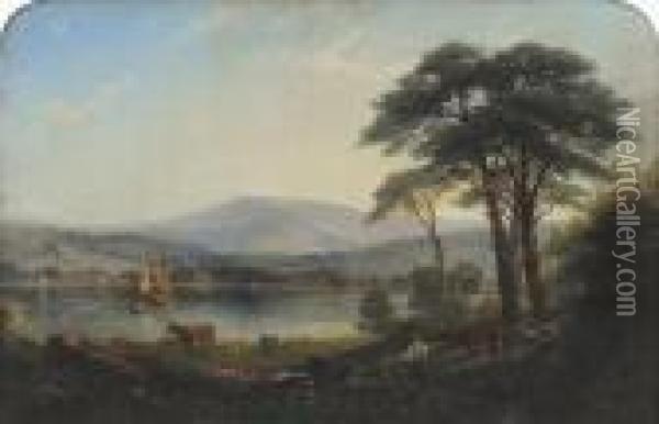 Lake Windermere Oil Painting - George Vicat Cole