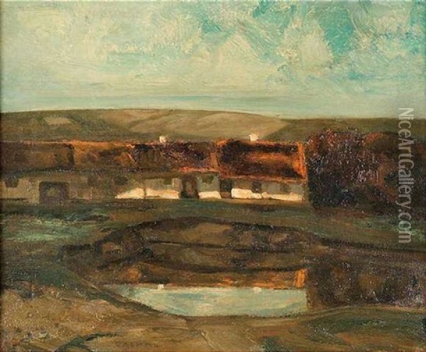 Dachauer Landschaft Oil Painting - Adolf Hoelzel