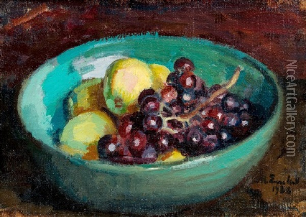 Still Life With Fruit Oil Painting - Magnus Enckell