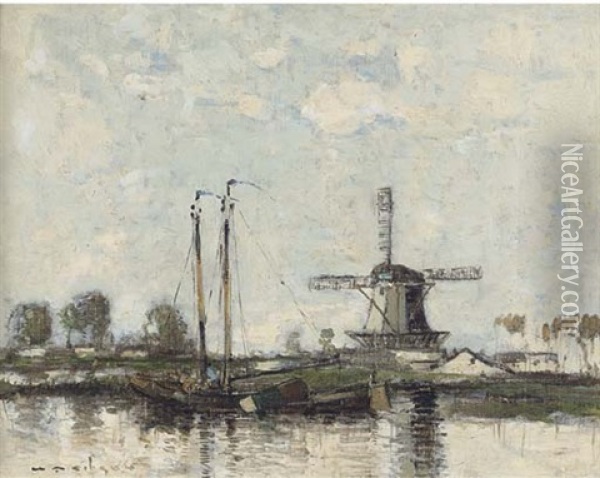 Near Edam Oil Painting - William Alfred Gibson