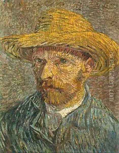 Self Portrait With Straw Hat 1 1888 Oil Painting - Vincent Van Gogh