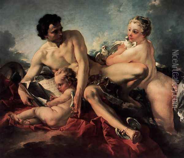 The Education of Cupid Oil Painting - Francois Boucher