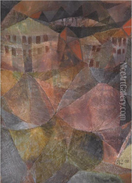 Das Hotel (the Hotel) Oil Painting - Paul Klee