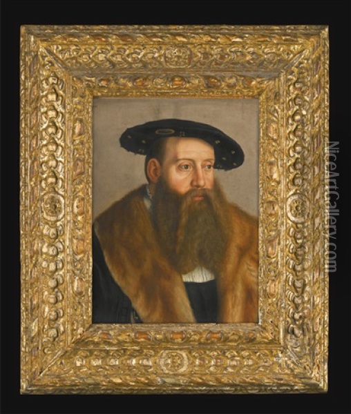 Portrait Of Ludwig X, Duke Of Bavaria Oil Painting - Barthel Beham