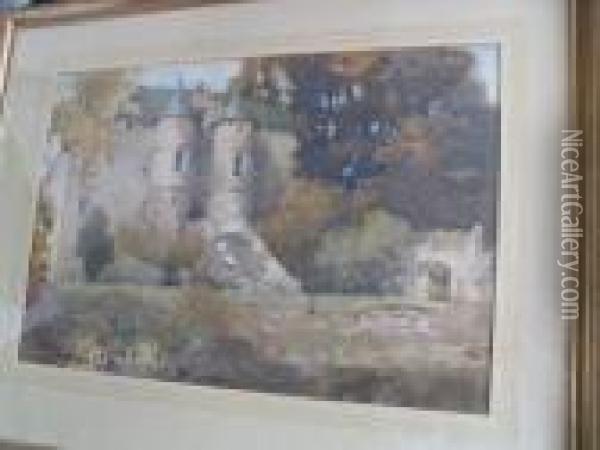 Rowallan Castle, Ayrshire Oil Painting - James Paterson