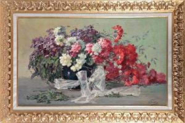 Composition Florale Oil Painting - Jacob Zurcher