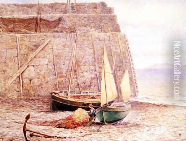 Sorting the Nets Oil Painting - Charles Robertson