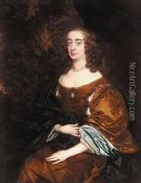 Elizabeth Countess Of Cork Oil Painting - Sir Peter Lely
