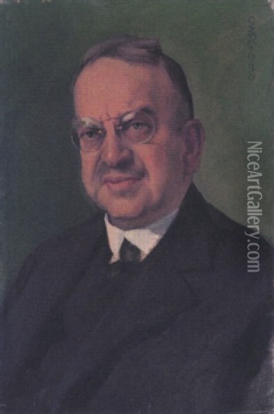 Portrait Des Amtsgerichtsrates Ernst Levi, Frankfurt Am Main Oil Painting - Ottilie W. Roederstein