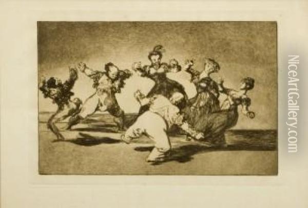 Modo De Volar Oil Painting - Francisco De Goya y Lucientes