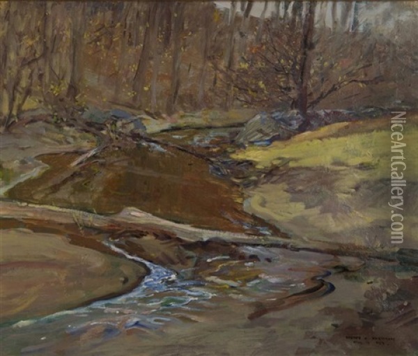 River In The Wood Oil Painting - Sydney K. Hartman