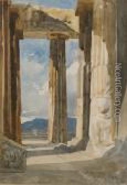 A View From The Parthenon Oil Painting - William James Muller
