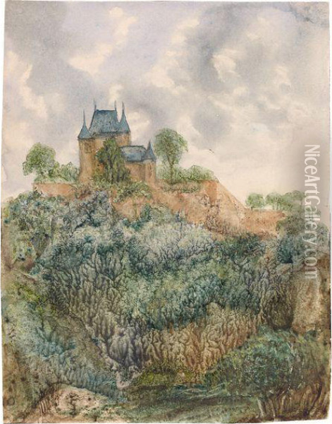 Paysage Au Chateau Oil Painting - George Sand
