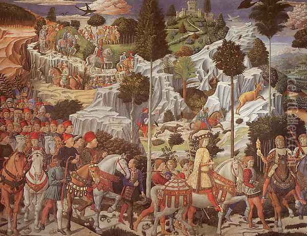 Procession of the Magus Gaspar 1459 Oil Painting - Benozzo di Lese di Sandro Gozzoli