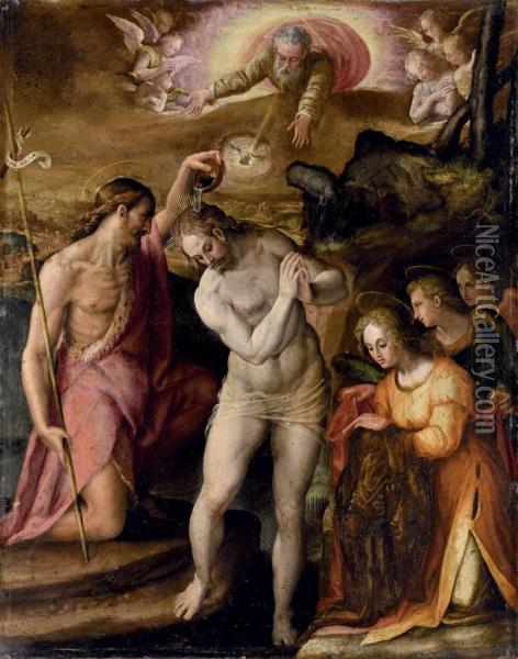 Battesimo Di Cristo Oil Painting - Prospero Fontana