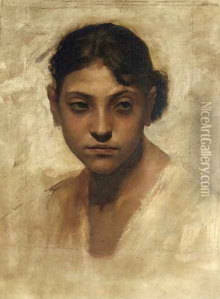 Study of Rosina Ferrara Oil Painting - John Singer Sargent