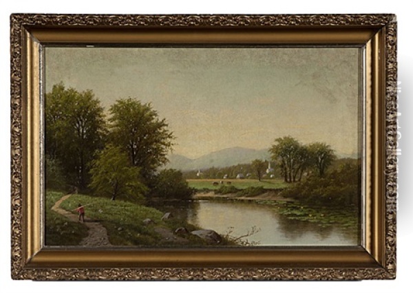 The Delaware River Oil Painting - James McDougal Hart
