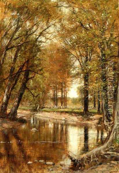Spring on the River Oil Painting - Thomas Worthington Whittredge