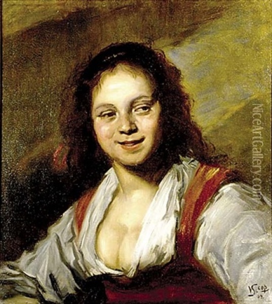Gypsy Girl Oil Painting - Frans Hals