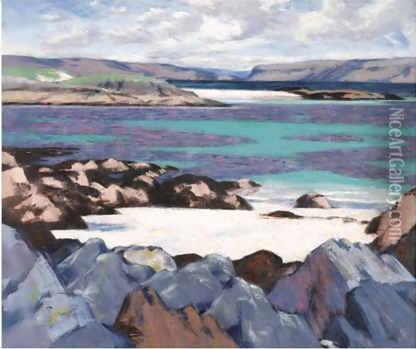 The North End Of Iona Oil Painting - Francis Campbell Boileau Cadell