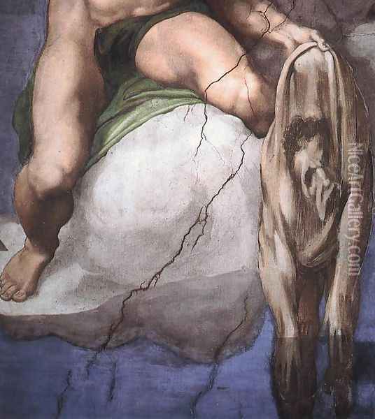 Last Judgment (detail-4) 1537-41 Oil Painting - Michelangelo Buonarroti