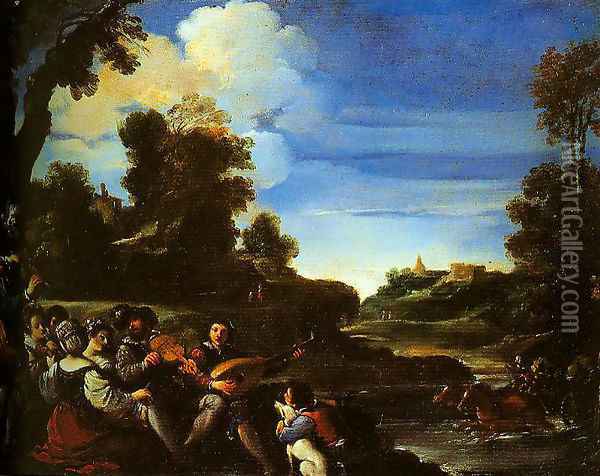 Concert Champetre Oil Painting - Guercino