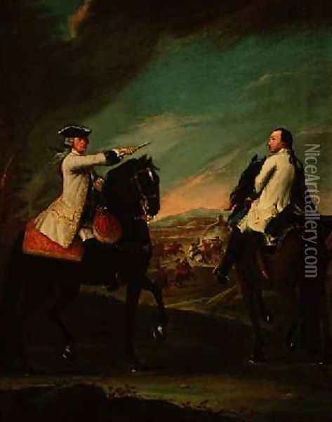 Guglielmo de Montfort and his Field Attendant Oil Painting - Pietro Longhi