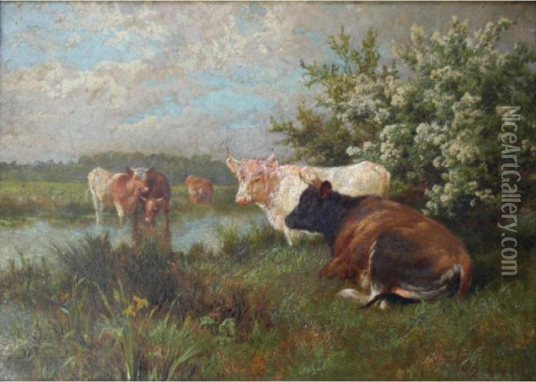 In The Maytime Oil Painting - Charles Collins