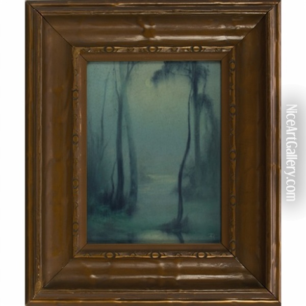 Moonlite Plaque Oil Painting - Frederick Rothenbusch
