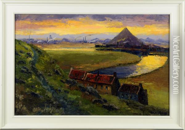 Paysage Avec Terril Oil Painting - Willem Charles L. Delsaux