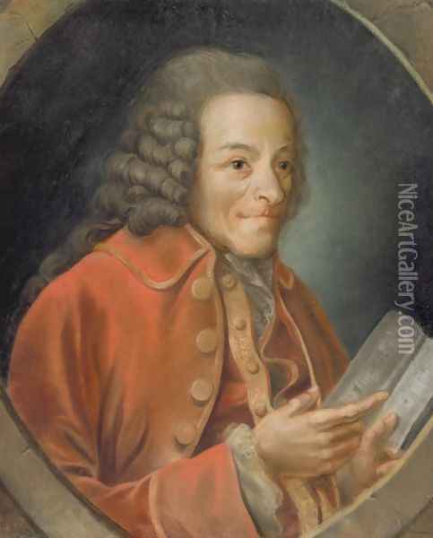 Portrait of Voltaire 1694-1778 Oil Painting - Jean Huber