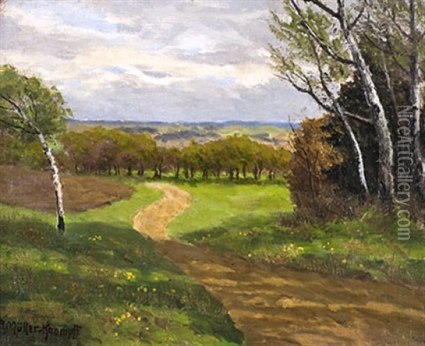 Mecklenburger Landschaft Oil Painting - Paul Mueller-Kaempff