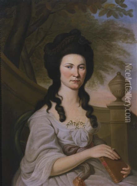 Mrs. Jane Hunter Ewing Oil Painting - Charles Willson Peale