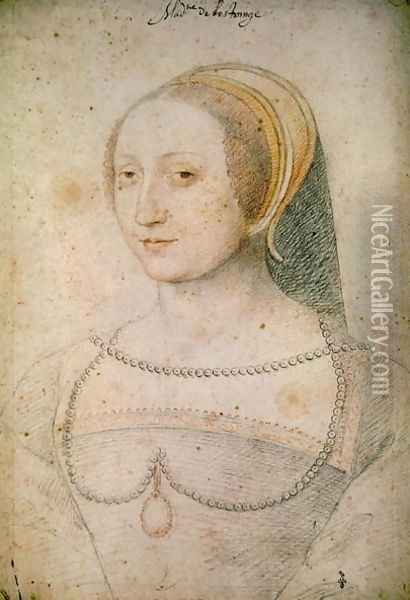 Marie de Langeac (1508-88) c.1540 Oil Painting - (studio of) Clouet
