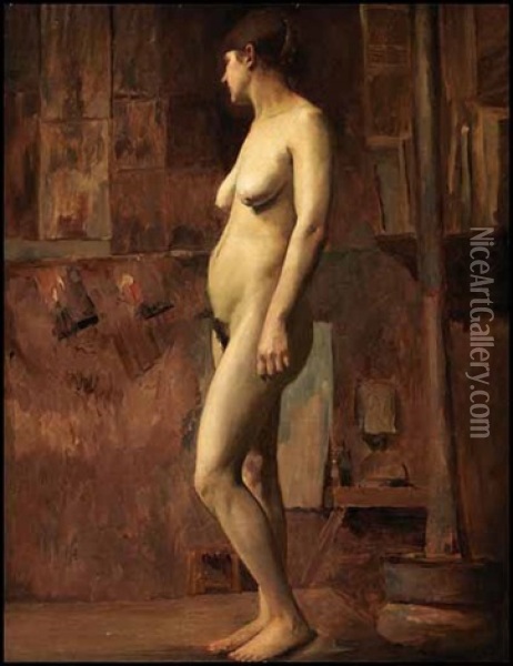 Standing Nude Oil Painting - William Brymner