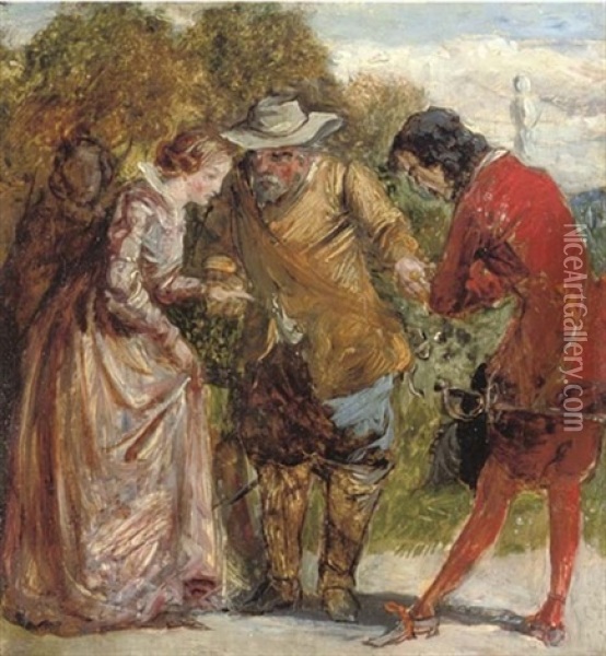 The Introduction Oil Painting - John Everett Millais