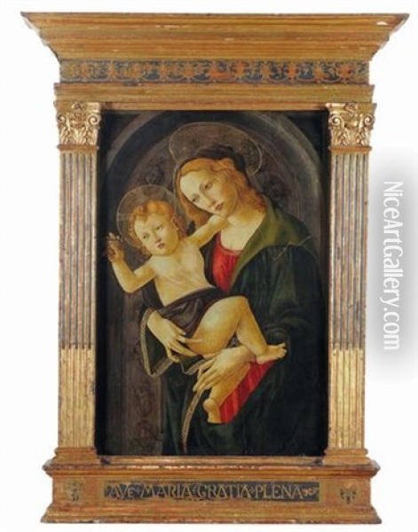 Madonna Con Bambino Oil Painting - Sandro Botticelli