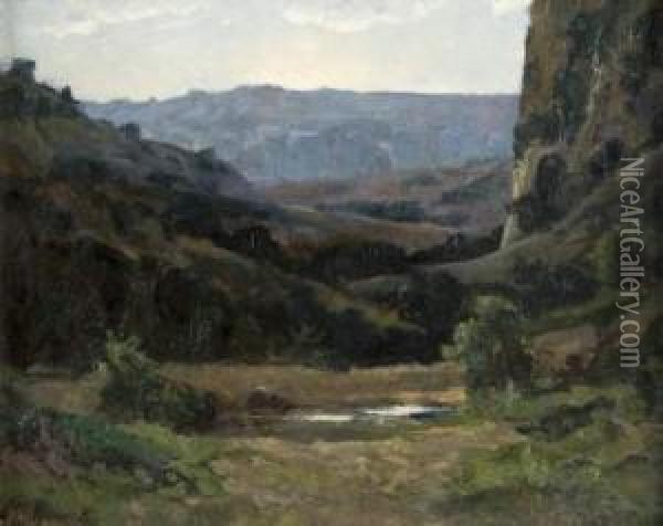 Les Gorges D'ollioules Oil Painting - Henri Laurent Mouren