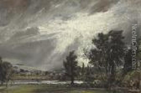 A View Of Salisbury Oil Painting - John Constable