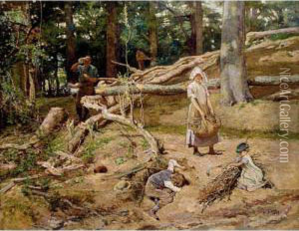 The Woodlands Oil Painting - William Small