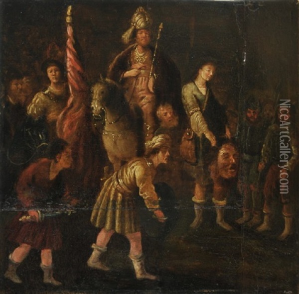 David Mit Dem Haupt Des Goliath Oil Painting -  Rembrandt van Rijn
