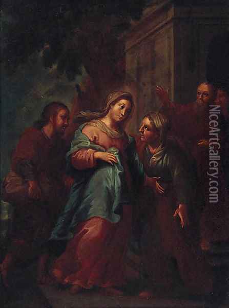 The Visitation Oil Painting - Rafael Joachim Gutierrez